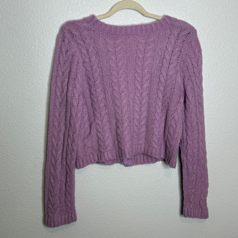 For Love And Lemons Pink Cable Knit Cardigan - Picture 6 of 6